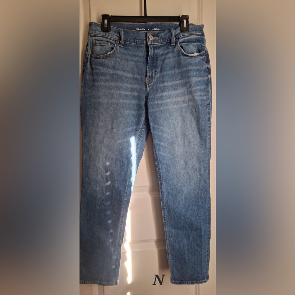 Old Navy Light Blue high waist Straight boyfriend Jeans sz 4 casual school basic